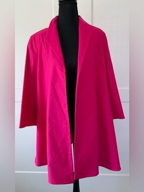NWT Estelle and Finn NYC Designer Vibrant‎ Pink Swing Coat, Size 6